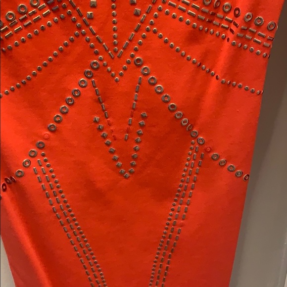 Coral dress long sleeves - Picture 2 of 3